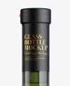 Green Glass White Wine Bottle Mockup