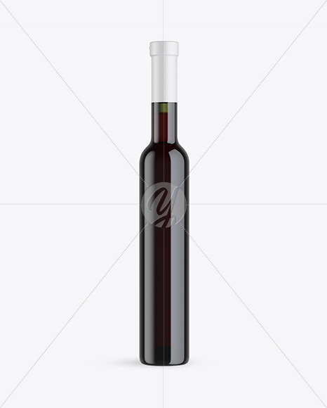 Green Glass Red Wine Bottle Mockup