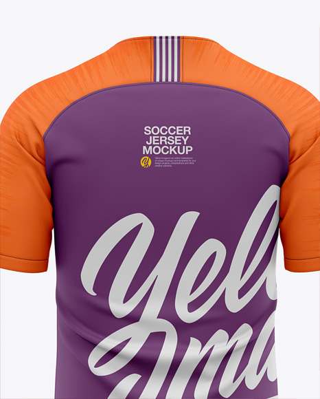 Men’s Soccer Raglan Jersey Mockup - Back View - Football Jersey T-shirt