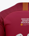 Men’s Soccer Raglan Jersey Mockup - Back View - Football Jersey T-shirt