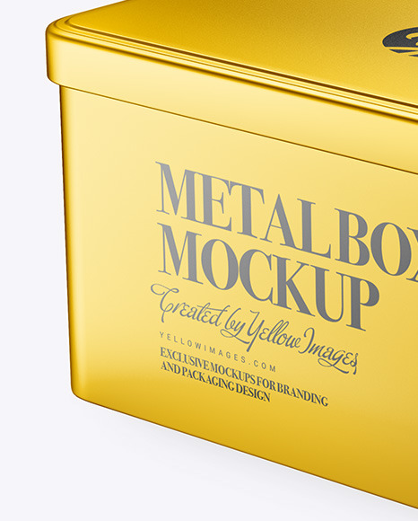 Metallic Box Mockup