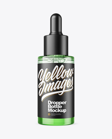 Glass Dropper Bottle Mockup