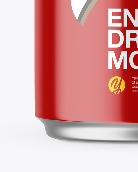 Glossy Drink Can Mockup