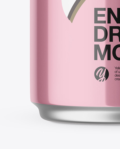 Metallic Drink Can Mockup