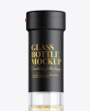 Clear Glass Bottle with White Wine Mockup