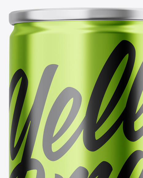 Glossy Metallic Can Mockup