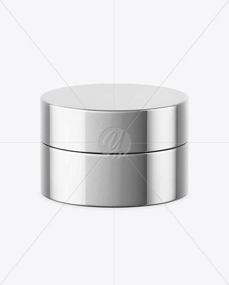 Metallic Cosmetic Jar Mockup