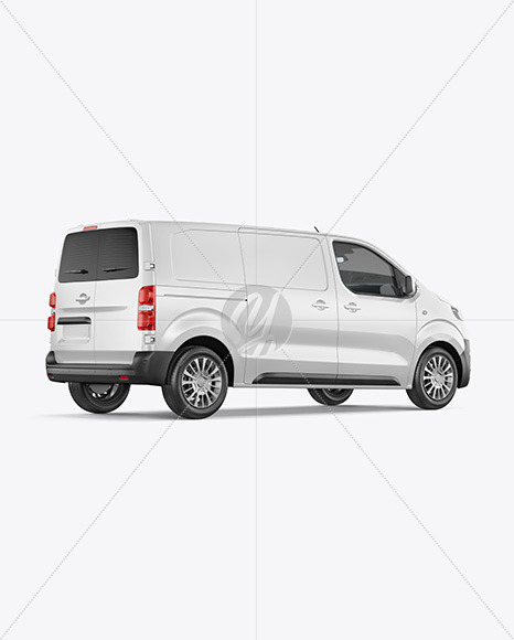 Panel Van Mockup - Back Half Side View