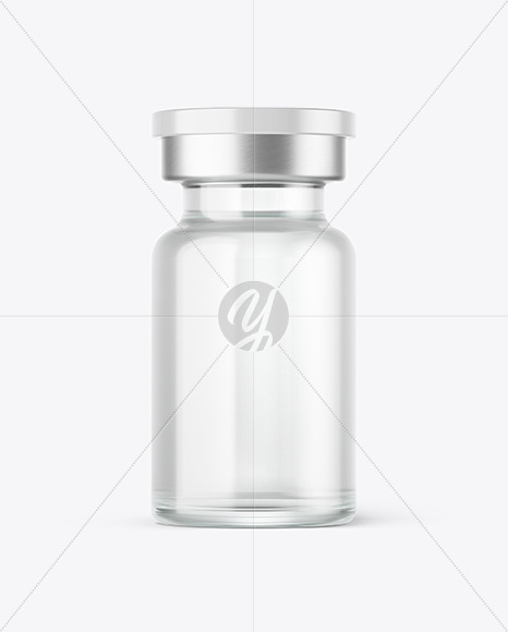 Glass Cosmetic Bottle with Liquid Mockup