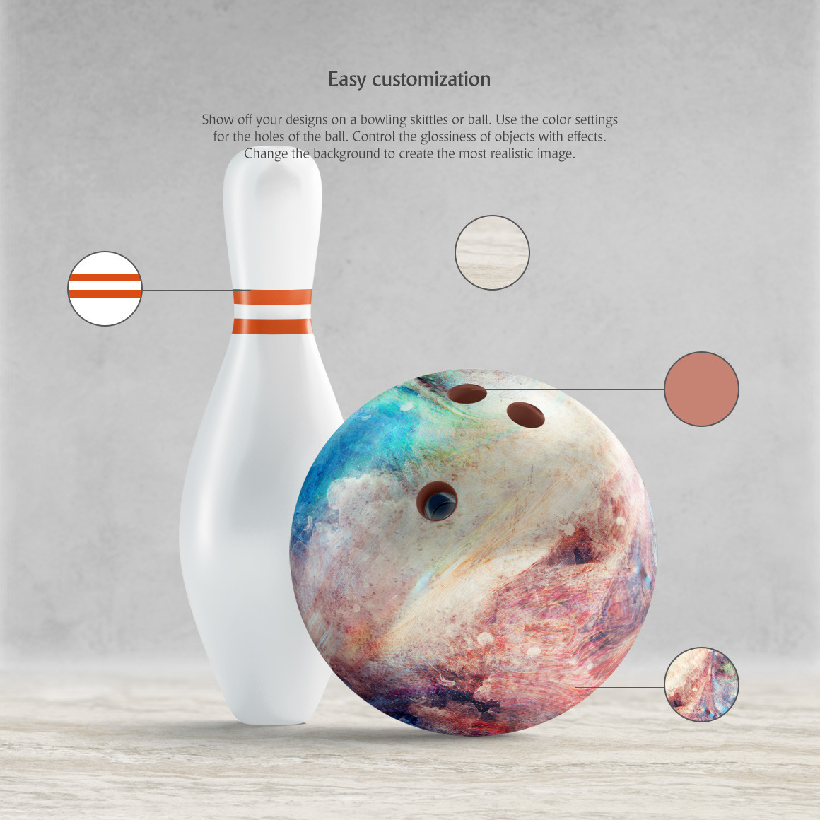 Bowling Mockups Set Bowling Mockups Set