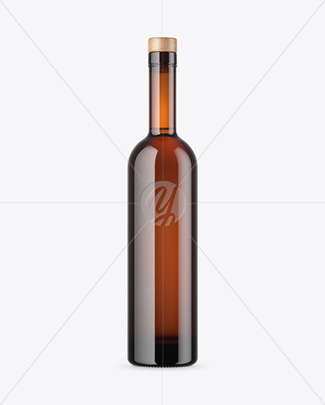 Amber Glass Bottle Mockup