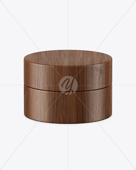 Wooden Cosmetic Jar Mockup