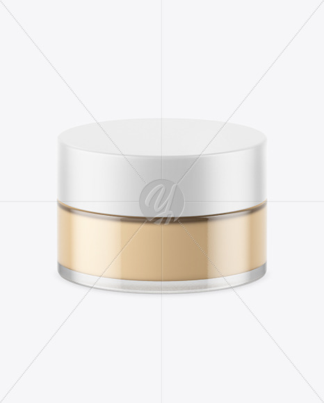 Clear Glass Cosmetic Jar Mockup