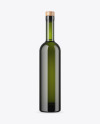 Green Glass Bottle Mockup