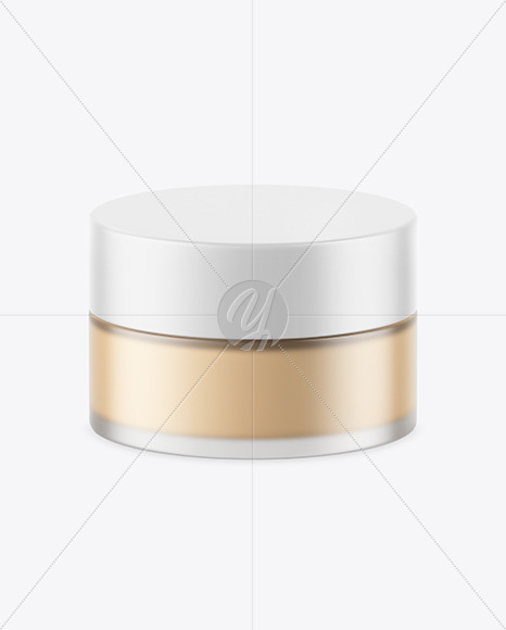 Frosted Glass Cosmetic Jar Mockup