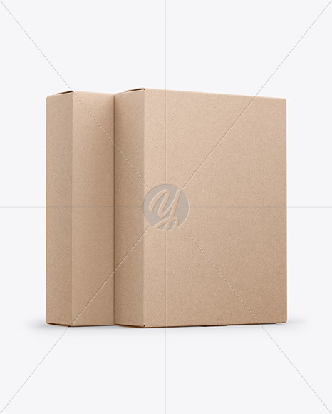 Two Kraft Boxes Mockup Two Kraft Boxes Mockup