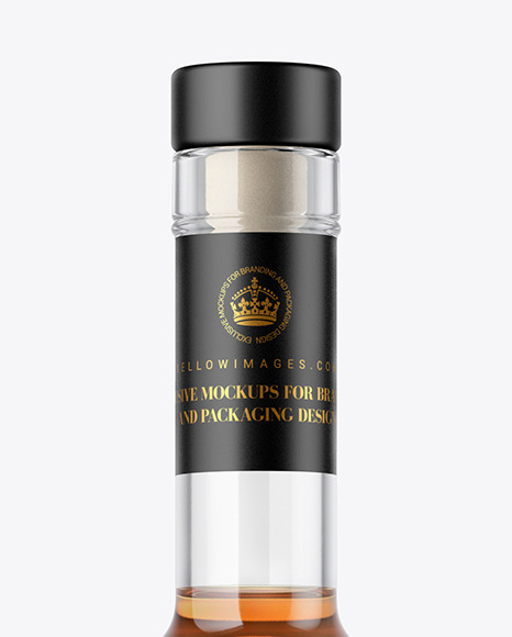 Clear Glass Cognac Bottle Mockup