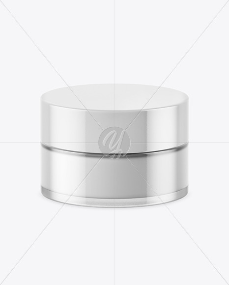 Clear Glass Cosmetic Jar Mockup