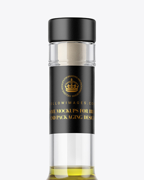 Clear Glass Olive Oil Bottle Mockup