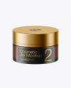 Frosted Amber Glass Cosmetic Jar Mockup