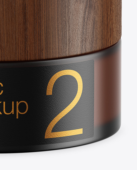 Frosted Amber Glass Cosmetic Jar Mockup