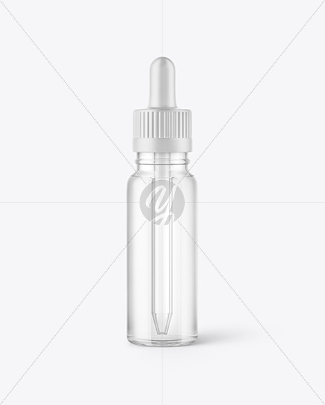 Clear Glass Dropper Bottle Mockup