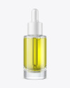 Clear Glass Dropper Bottle with Oil Mockup