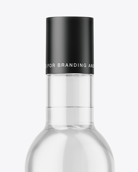Clear Glass Vodka Bottle Mockup Clear Glass Vodka Bottle Mockup