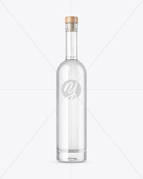 Clear Glass Vodka Bottle Mockup Clear Glass Vodka Bottle Mockup