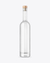 Clear Glass Vodka Bottle Mockup