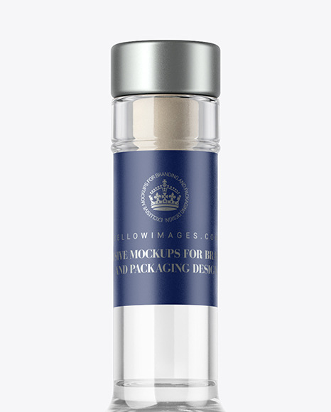 Clear Glass Vodka Bottle Mockup