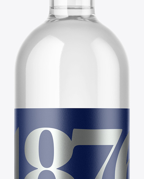 Clear Glass Vodka Bottle Mockup Clear Glass Vodka Bottle Mockup