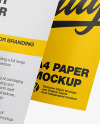 Three Textured A4 Papers Mockup