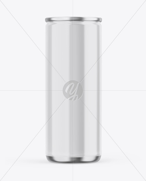 Metallic Can W/ Glossy Finish Mockup