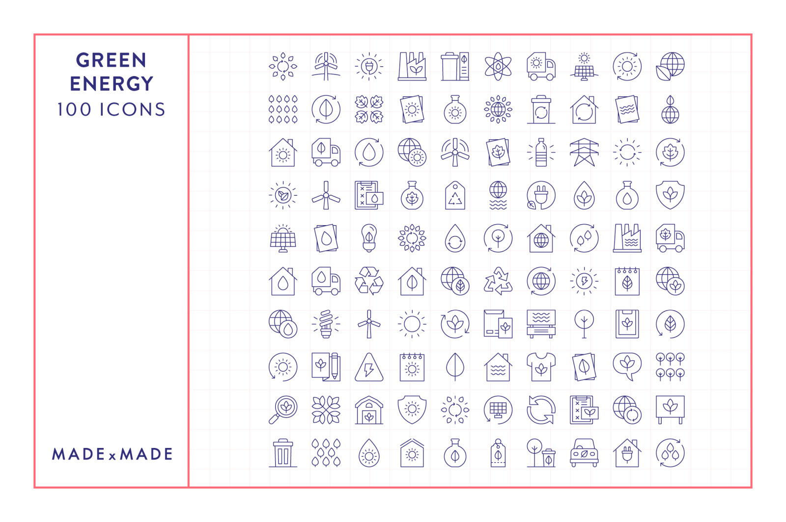 Line Icons – Green Energy Line Icons – Green Energy