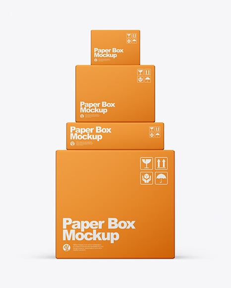 Four Paper Boxes Mockup - Four+Cupcake+Box+Mockup+01+|+Box+mockup,+Custom+printed+...