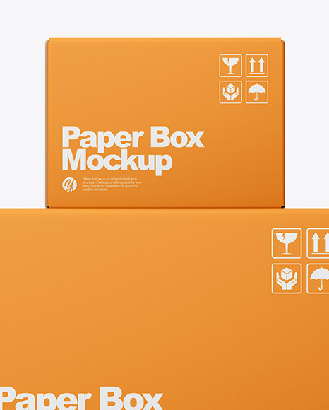 Four Paper Boxes Mockup