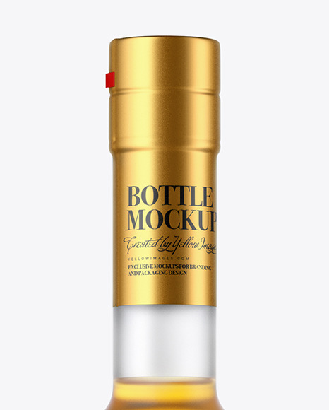 Frosted Glass Whisky Bottle Mockup Frosted Glass Whisky Bottle Mockup