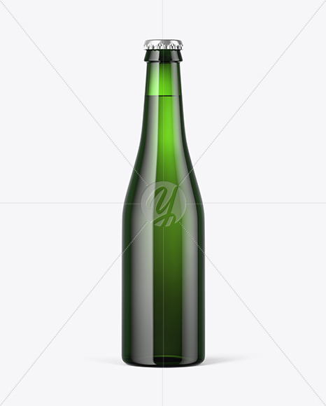 Green Glass Bottle Mockup