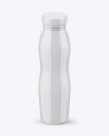 Glossy Plastic Bottle Mockup - Front View (High-Angle Shot)