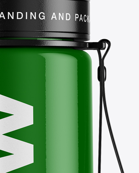 Glossy Sport Bottle Mockup