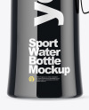 Sport Bottle With Black Water Mockup