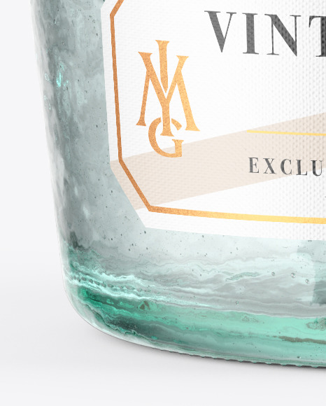 Clear Antique Bottle Mockup