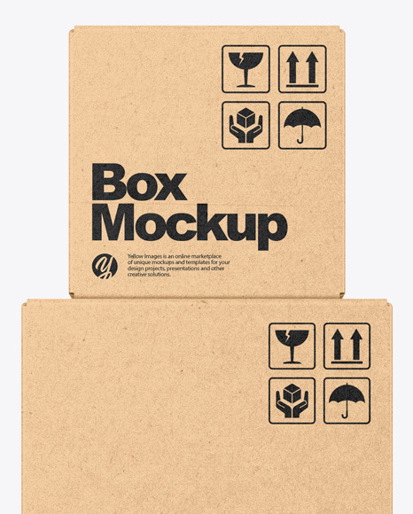 Kraft Boxes Mockup