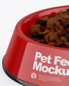 Glossy Pet Feeding Bowl Mockup