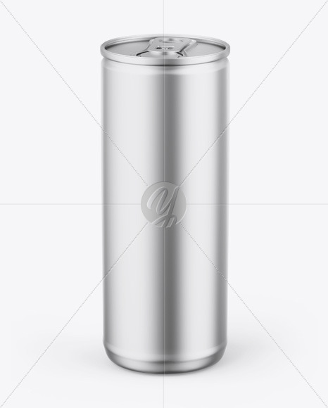 Matte Metallic Can Mockup