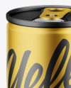 Matte Metallic Can Mockup