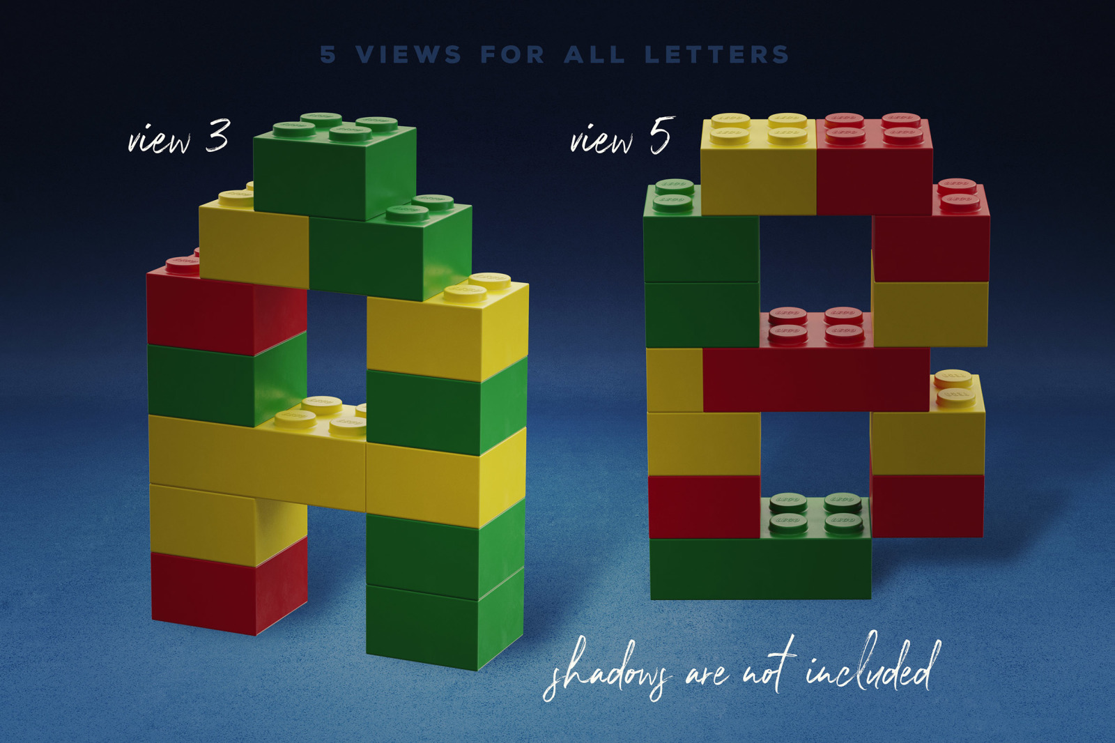 Toy Bricks 3D Lettering Toy Bricks 3D Lettering