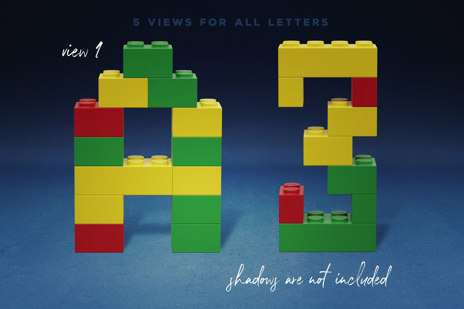 Toy Bricks 3D Lettering Toy Bricks 3D Lettering