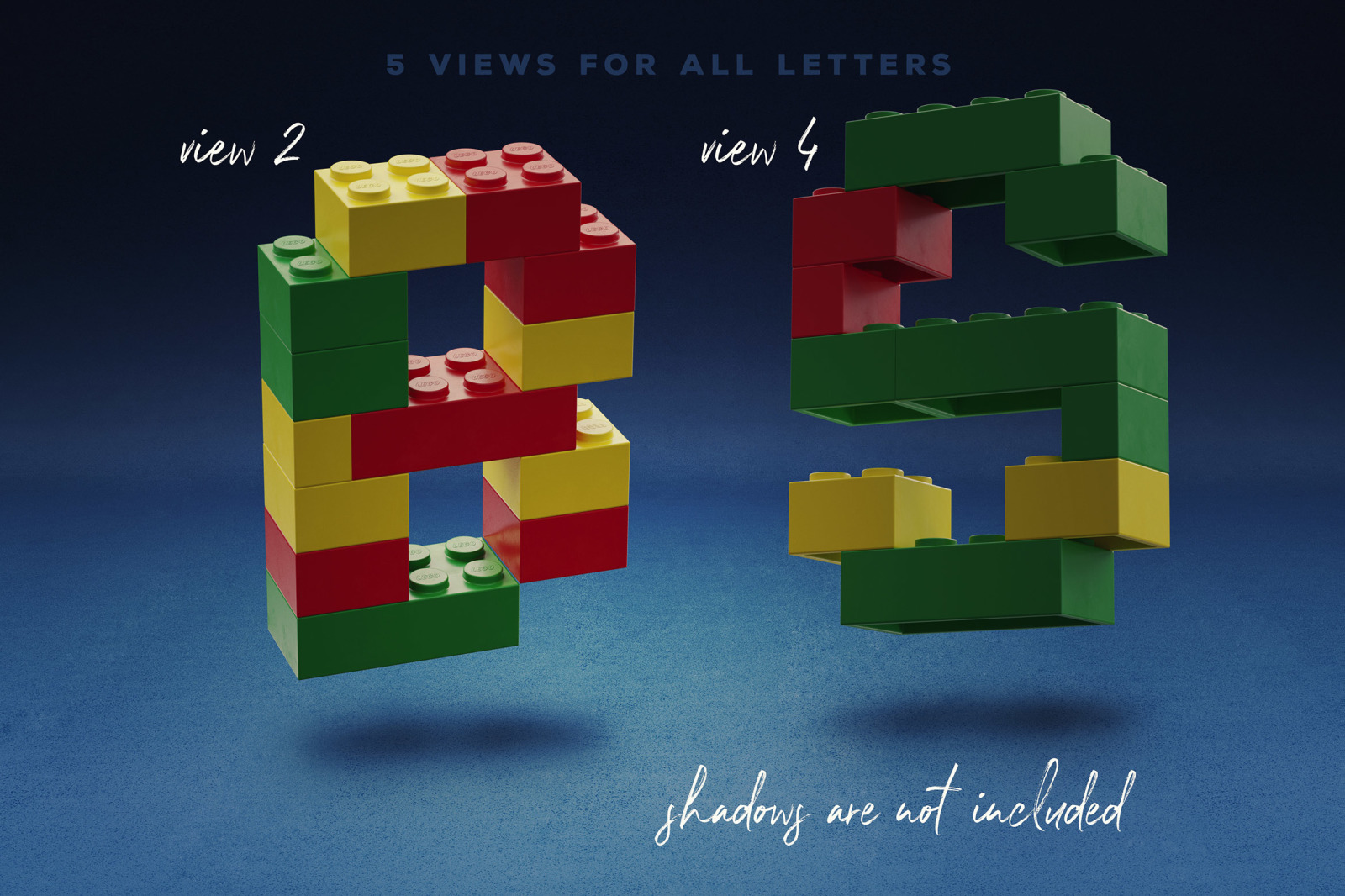 Toy Bricks 3D Lettering